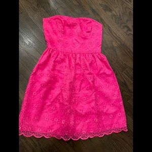 Lilly Pulitzer Hot Pink Lace Cocktail Dress